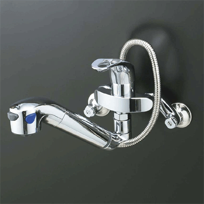 浄水器内蔵シングルレバー式シャワー付混合栓（オープンホース式）