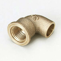 銅管用水栓エルボ13（1/2）×15.88