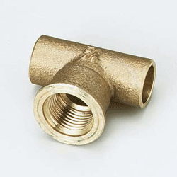 銅管用水栓チーズ13（1/2）×15.88