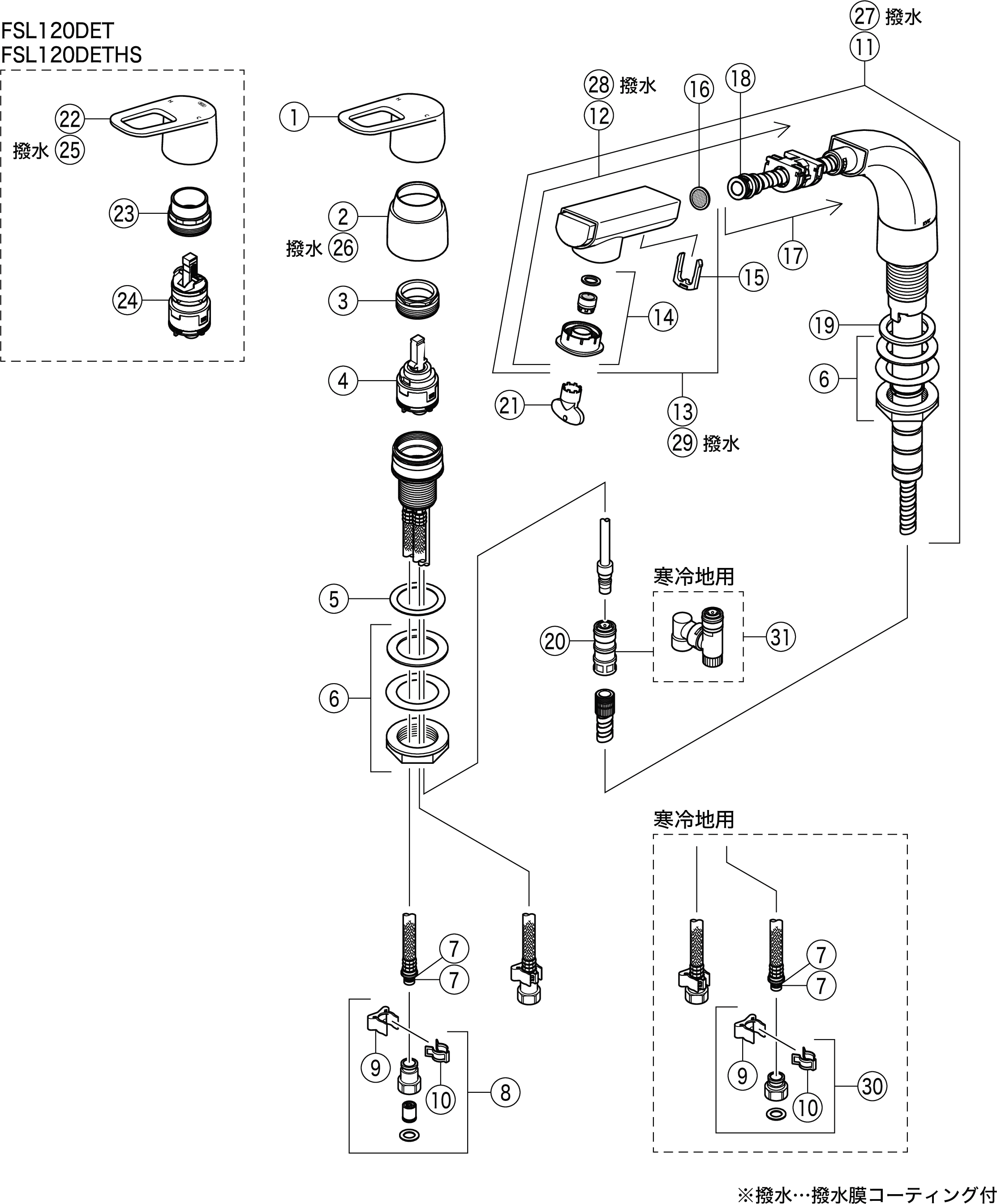 もらって嬉しい出産祝い 工具屋 まいど KVK シングルレバー洗髪シャワー FSL120DT