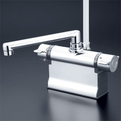 デッキ形サーモスタット式シャワー（190mmパイプ付）：KF3011T｜浴室 