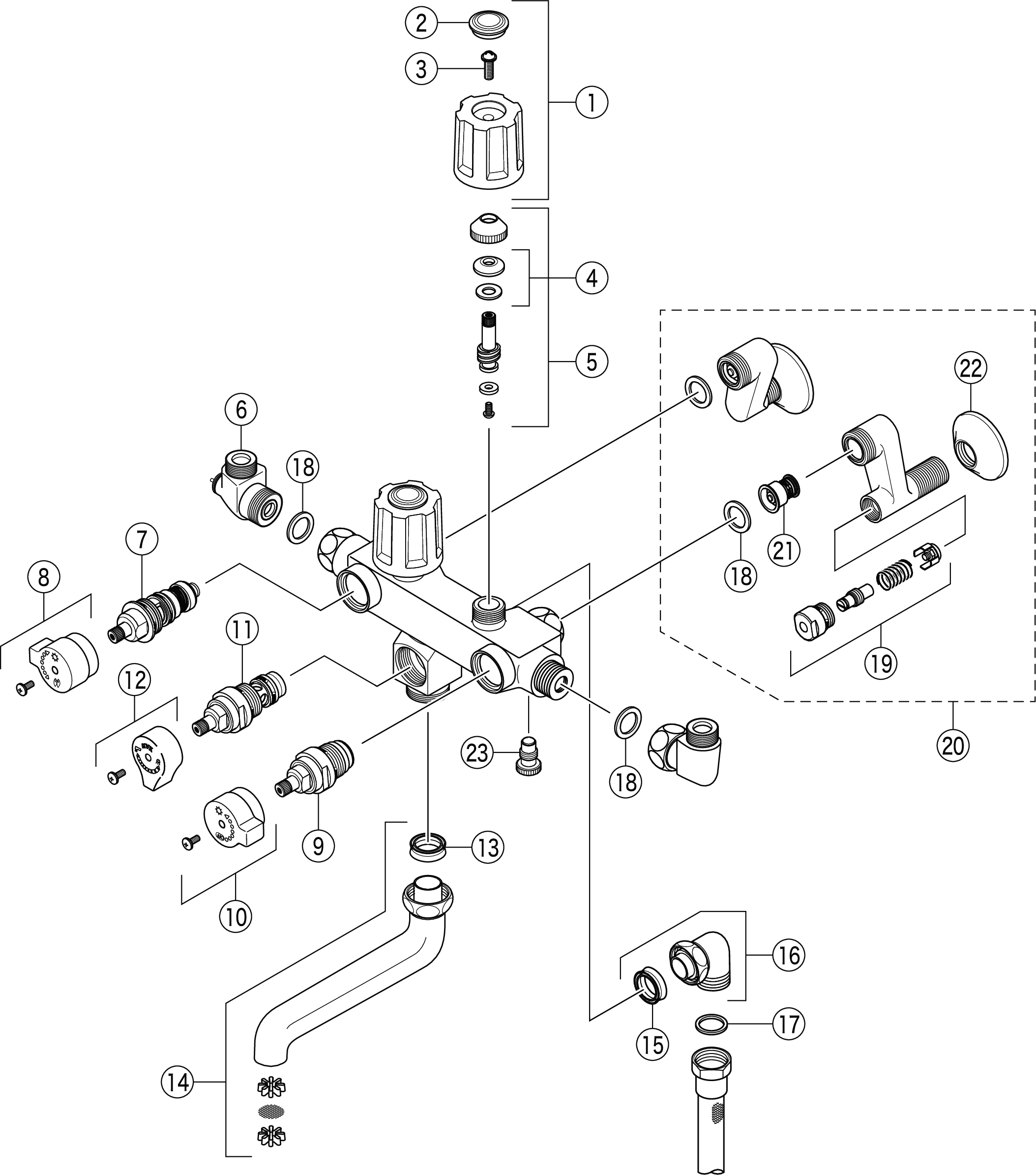 2022 cocoattaKVK 2ハンドル混合栓 ユニオン接続 KM71 2300533