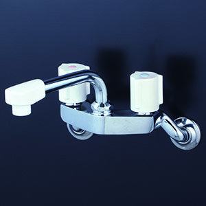 2ハンドル混合栓（150mmパイプ付）：KM4G3N｜浴室用水栓：壁付2 