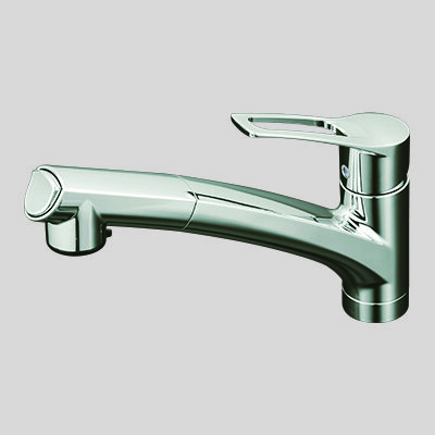 シングルシャワー付混合栓（撥水）：KM5021THS｜キッチン用水栓：台付1 