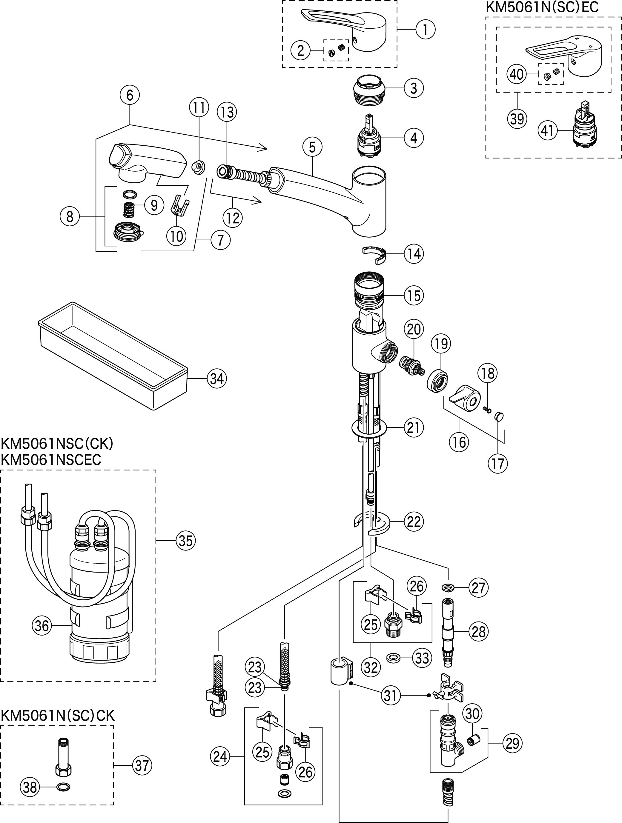 未使用品】 KVK KM5061NSCEC 浄水シングル混合栓 eレバー シングルレバー式シャワー付混合栓 キッチン水栓 浄水器付  浄水器付シングルレバー式シャワー付混合栓 混合水栓