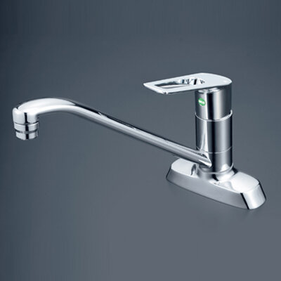シングル混合栓(eレバー):KM5081TEC|キッチン用水栓:台付2穴