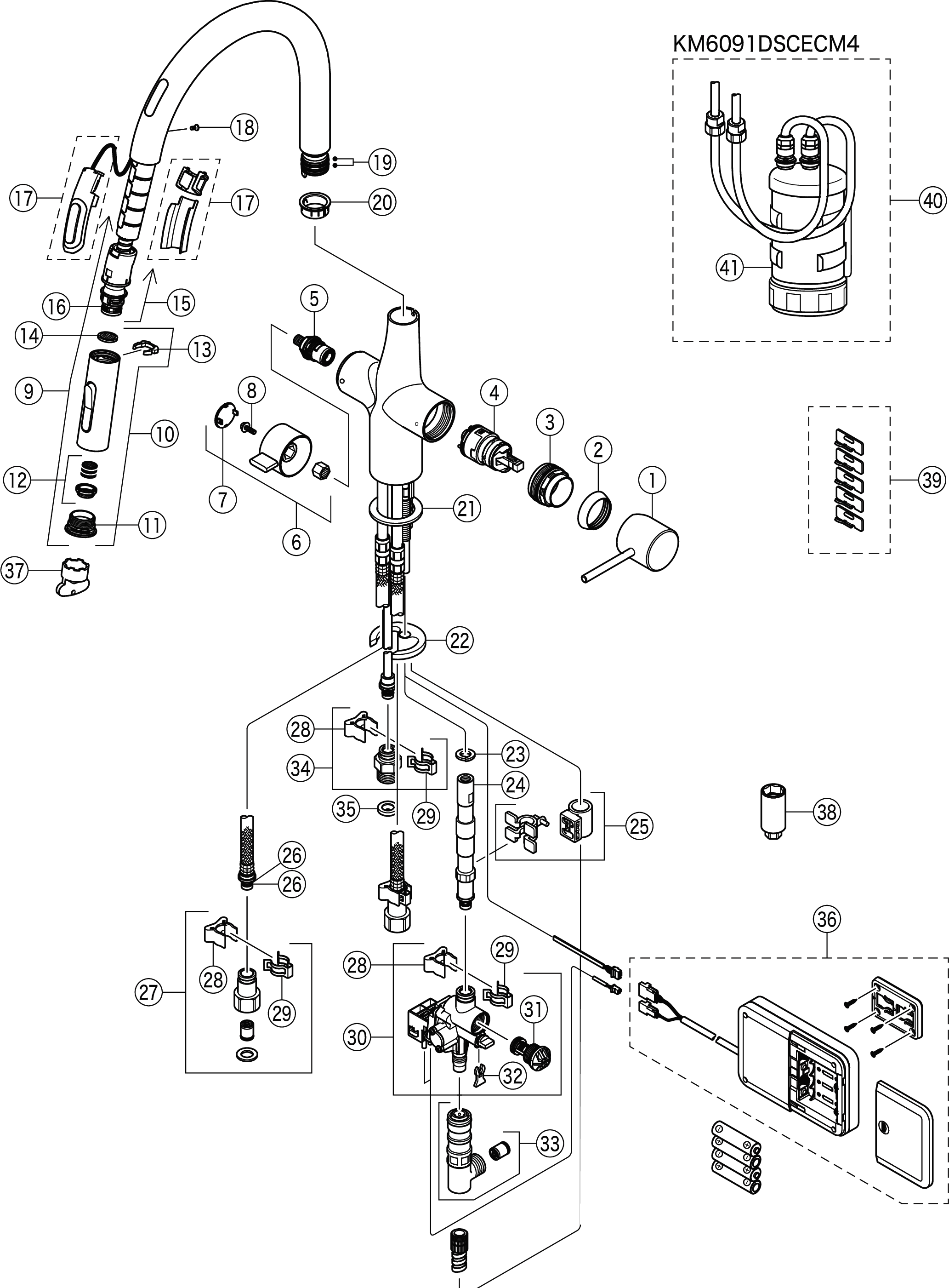 在庫あり 即納】 KVK キッチン用 KM6131SCECHS 撥水ビルトイン浄水器用シングルシャワー付混合栓 センサー