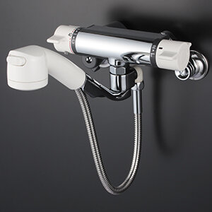 サーモスタット式混合栓：KM800WP｜浴室用水栓：壁付サーモスタット