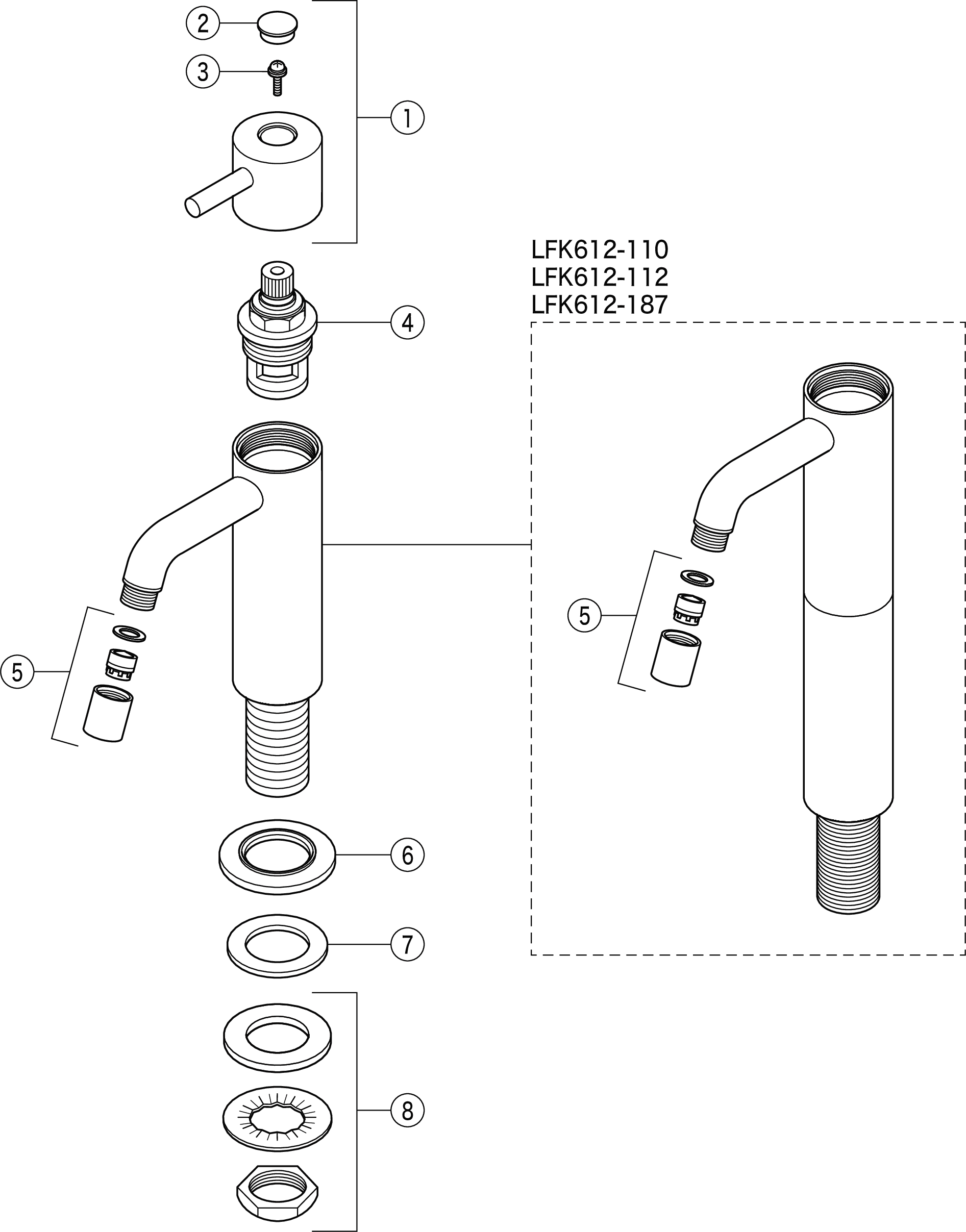 立水栓（単水栓）ロングボディ：LFK612-112｜給水栓：立水栓｜商品 