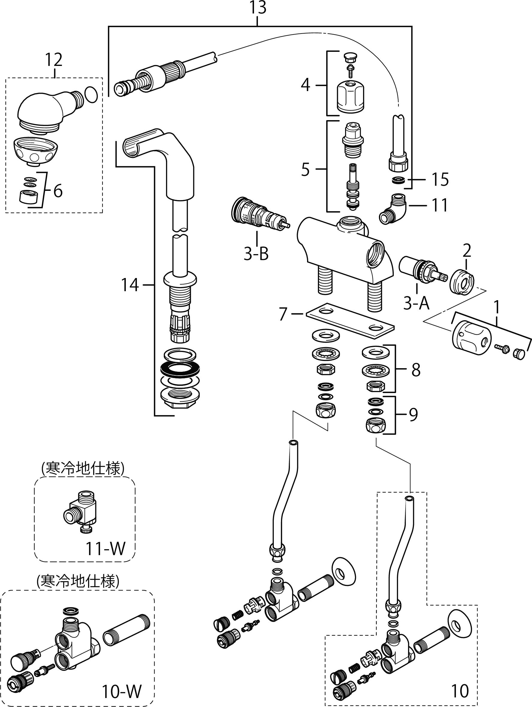 最大52%OFFクーポン 工具屋 まいど KVK 寒サーモシャワーオーバーヘッド丸 KF3120W