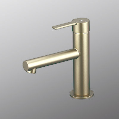 シングル混合栓　ブロンズゴールド