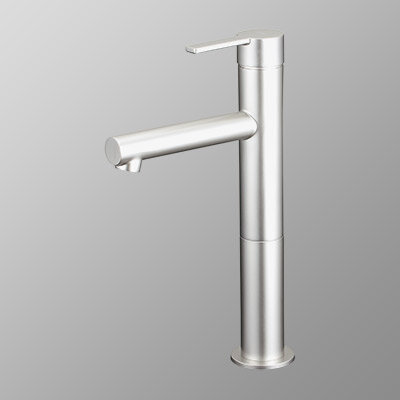 シングル混合栓　ロングボディ　チタニウムシルバー